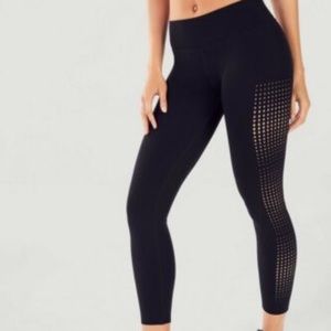 Fabletics SculptKnit Black Dot 7/8 Leggings. Size Small.